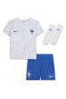 Frankrike Kylian Mbappe #10 Babyklær Borte Fotballdrakt til barn VM 2022 Korte ermer (+ Korte bukser)